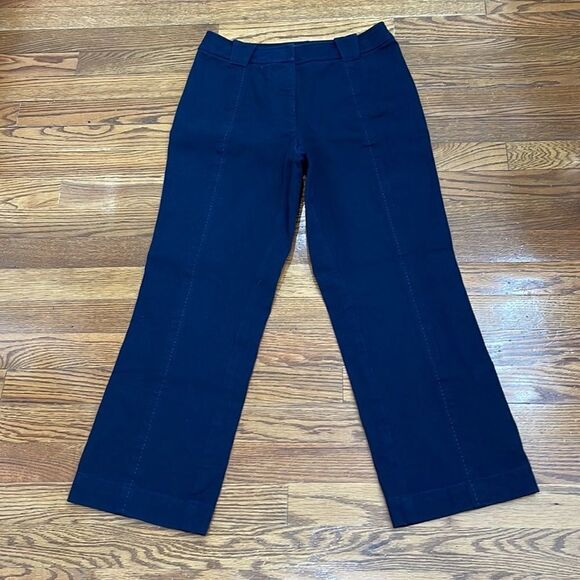 St. John Sport Navy Front Seam Pants - Picture 1 of 4